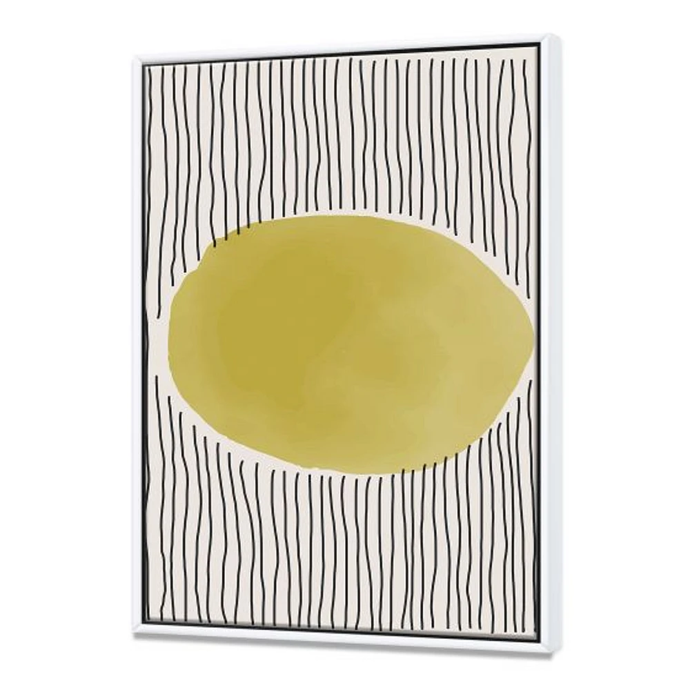 Minimal Geometric Lines and Circle IX  Canvas Wall Art Print