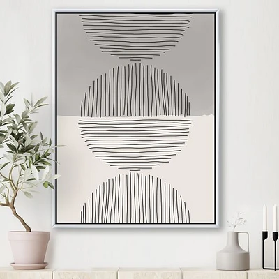 Minimal Geometric Lines and Circle IX  Wall Art