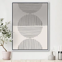 Toile « Minimal Geometric Lines and Circle IX »