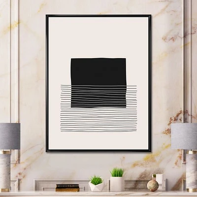 Minimal Geometric Lines and Squares VIII  Wall Art