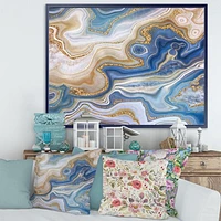 Ocean Blue Golden Jasper Agate II  Wall Art