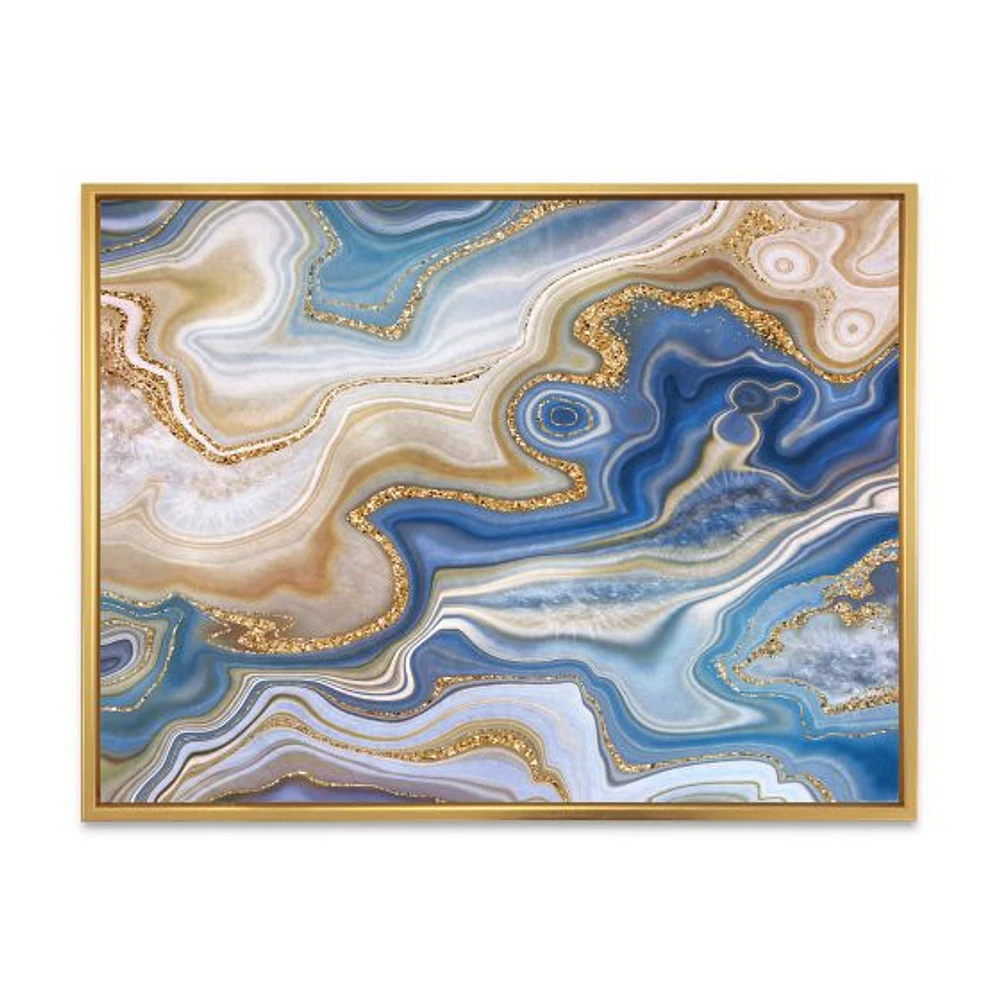 Toile « Ocean Blue Golden Jasper Agate II