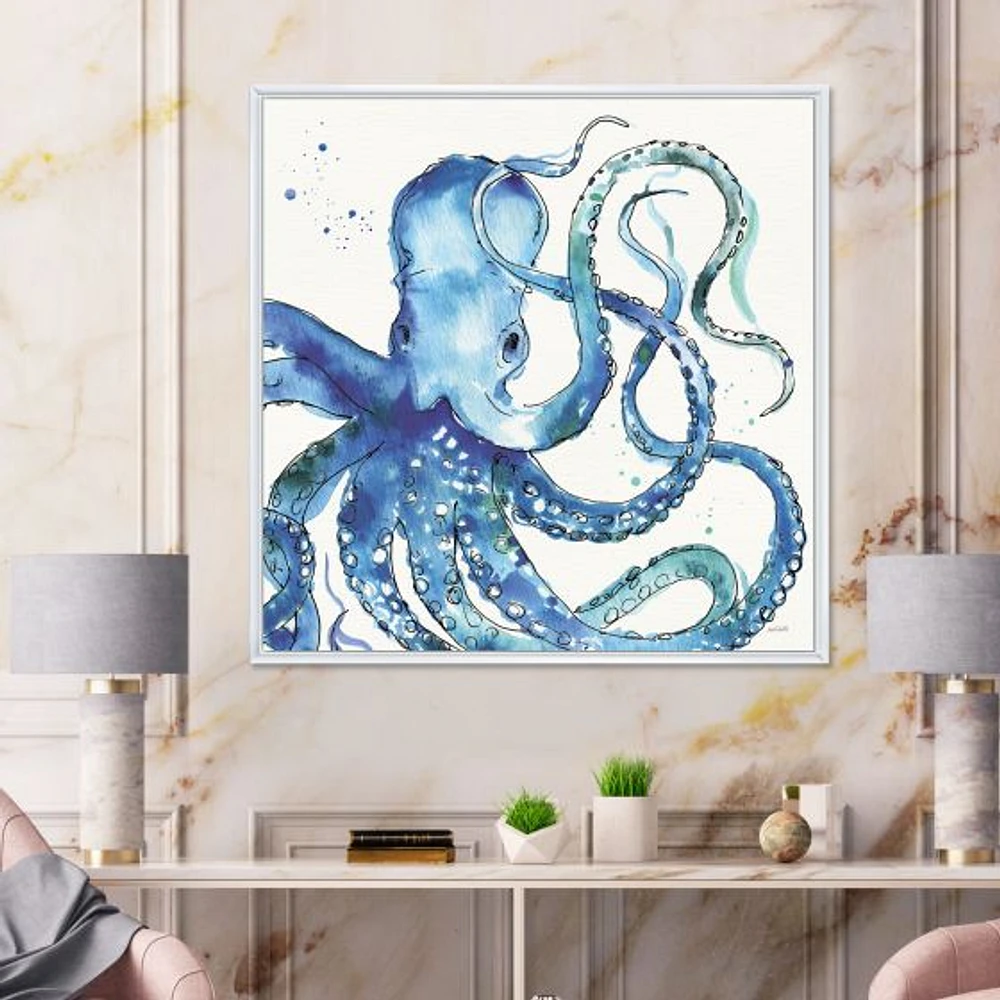 Blue Deep Sea VIII Canvas Wall Art