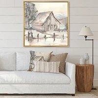 Toile « Farmhouse Barn Grey VII »