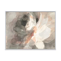 Abstract Peony Grey Pink Canvas