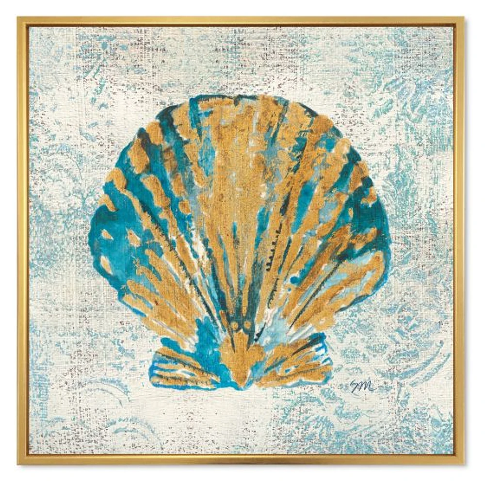 Toile « Coastal Pastel seashells I »