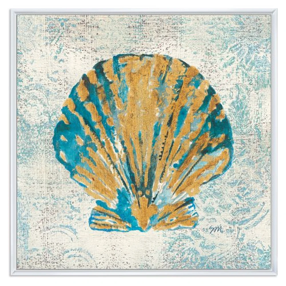 Toile « Coastal Pastel seashells I »