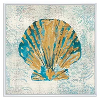 Toile « Coastal Pastel seashells I »