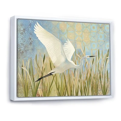 Snowy Egret Flight vII  Wall Art