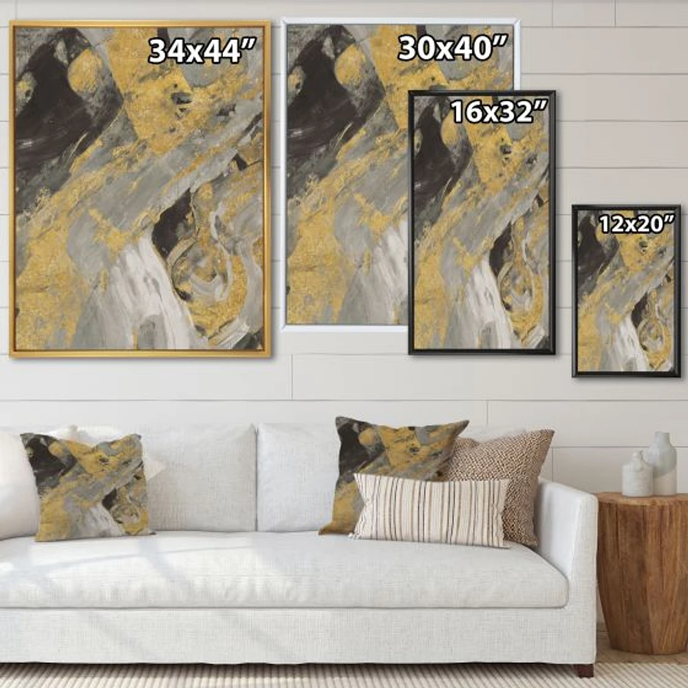 Marble Gold and Black  Wall Art