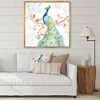 peacocks Watercolor II  Wall Art