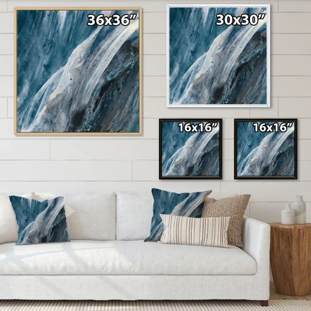 Splash Blue Indigo  Wall Art