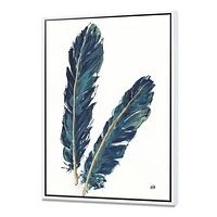 Gold Indigo Feathers IV  Wall Art