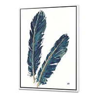 Gold Indigo Feathers IV  Wall Art