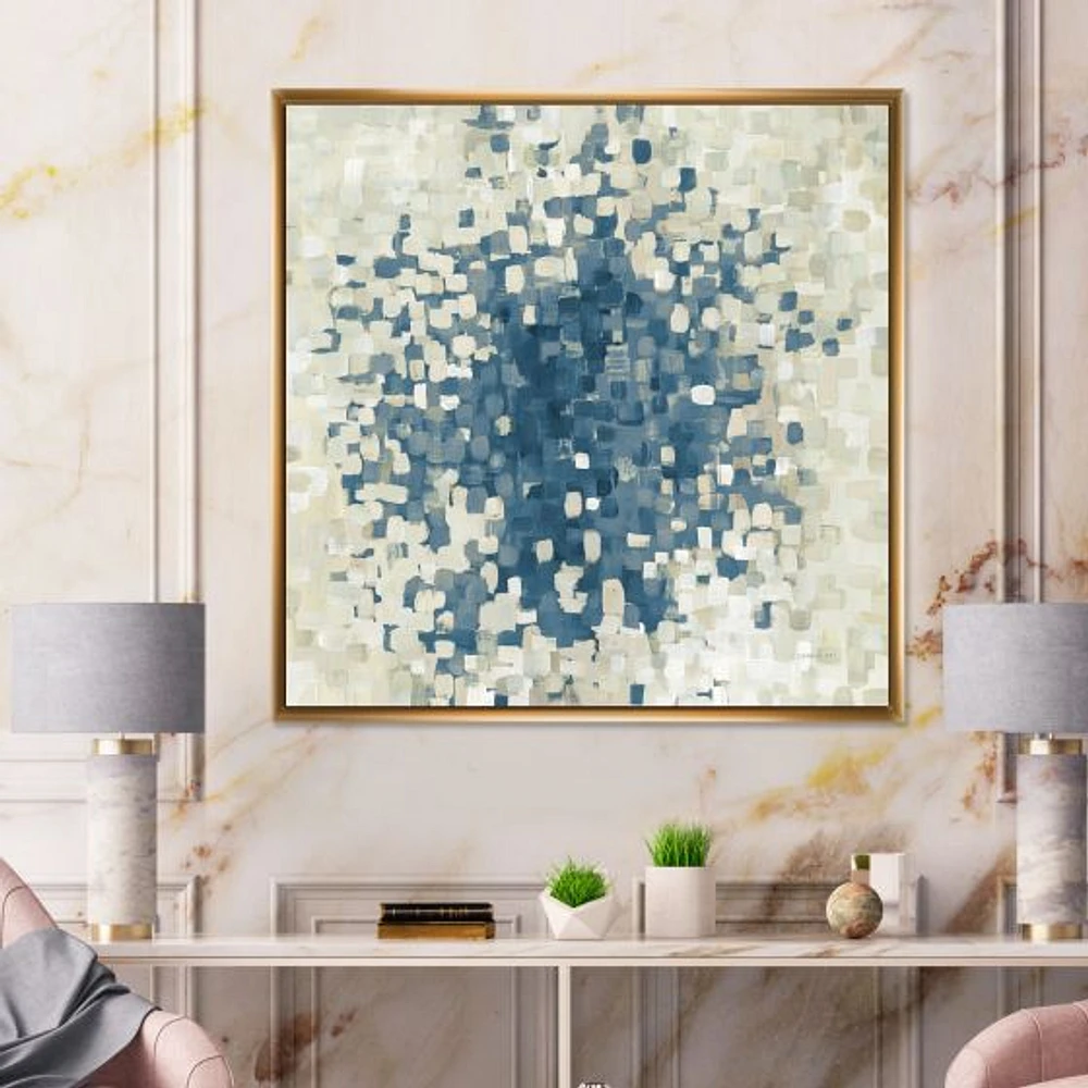 Geometric Blue Spots  Wall Art