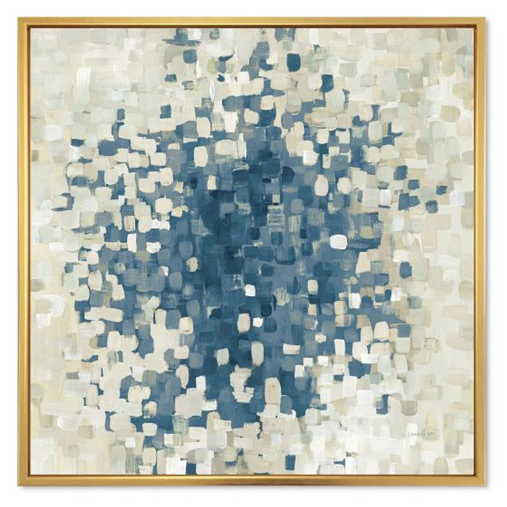 Geometric Blue Spots  Wall Art