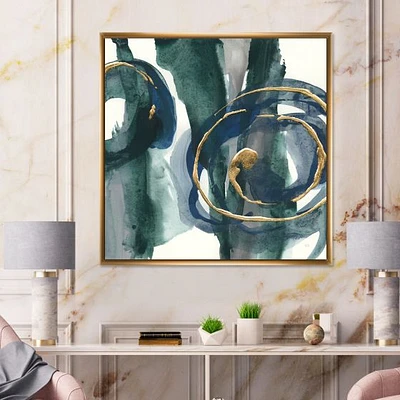 Indigo and Gold III  Canvas Wall Art Print