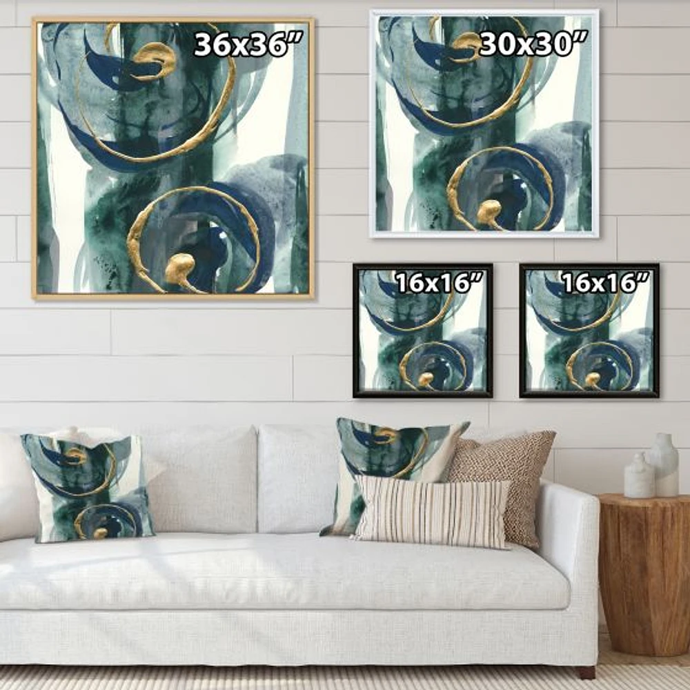 Mettalic Indigo and Gold II  Wall Art