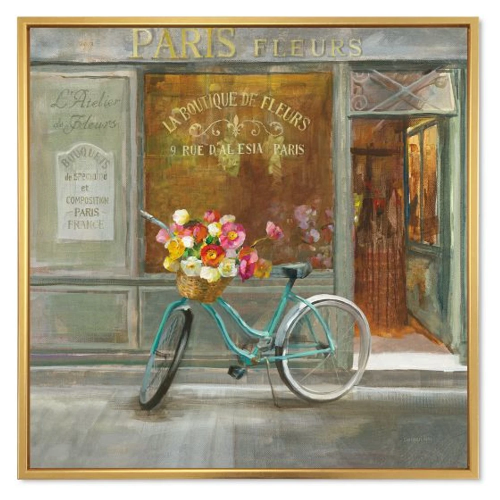 Paris French Flowershop  Canvas