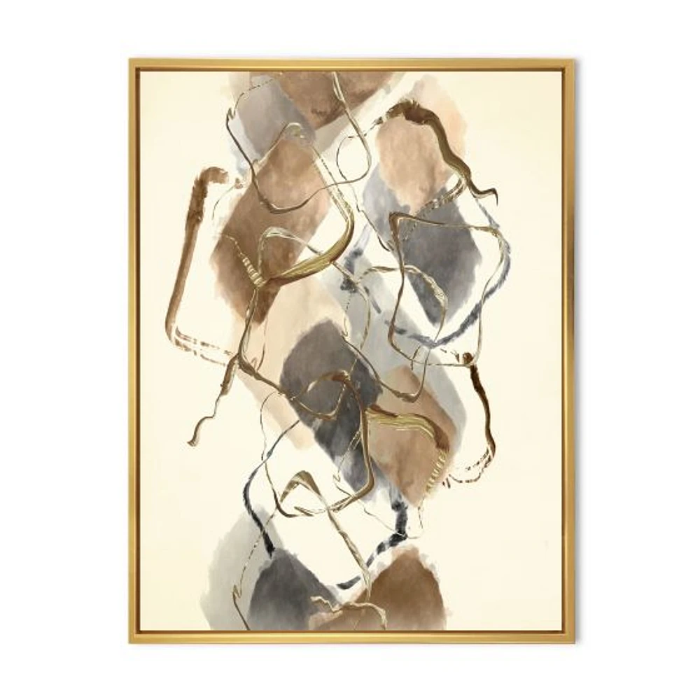 Gold Glam Squares III  Wall Art