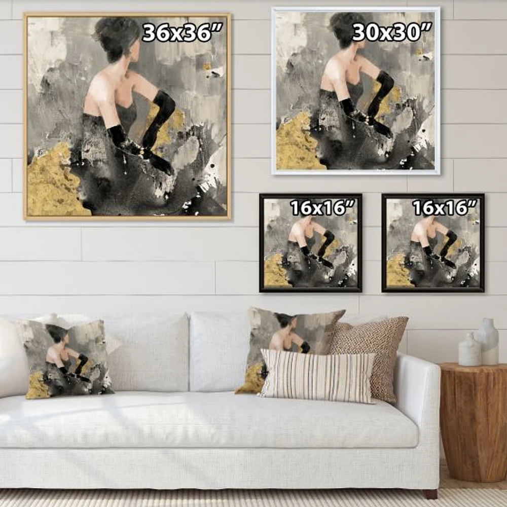 Gold Fashion Dance  Wall Art