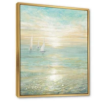 Sunrise Boat I  Canvas Wall Art