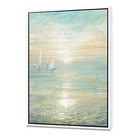 Sunrise Boat I  Canvas Wall Art