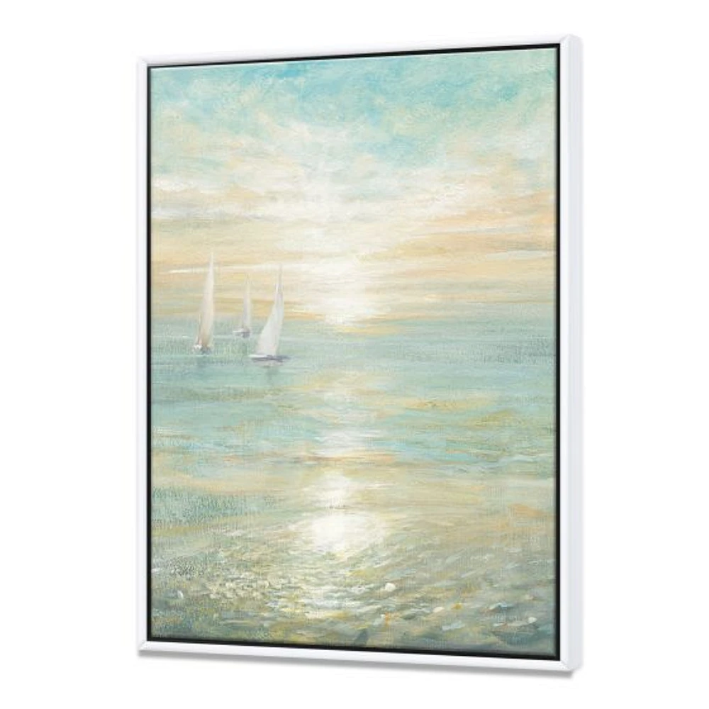 Sunrise Boat I  Canvas Wall Art