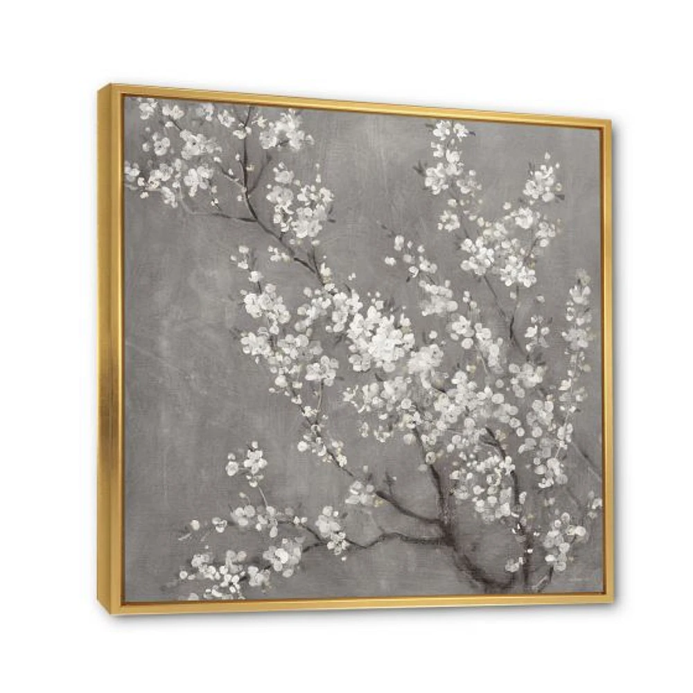 White Cherry Blossoms II  Canvas Wall Art Print