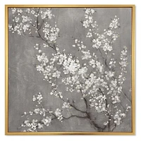 White Cherry Blossoms II  Canvas Wall Art Print