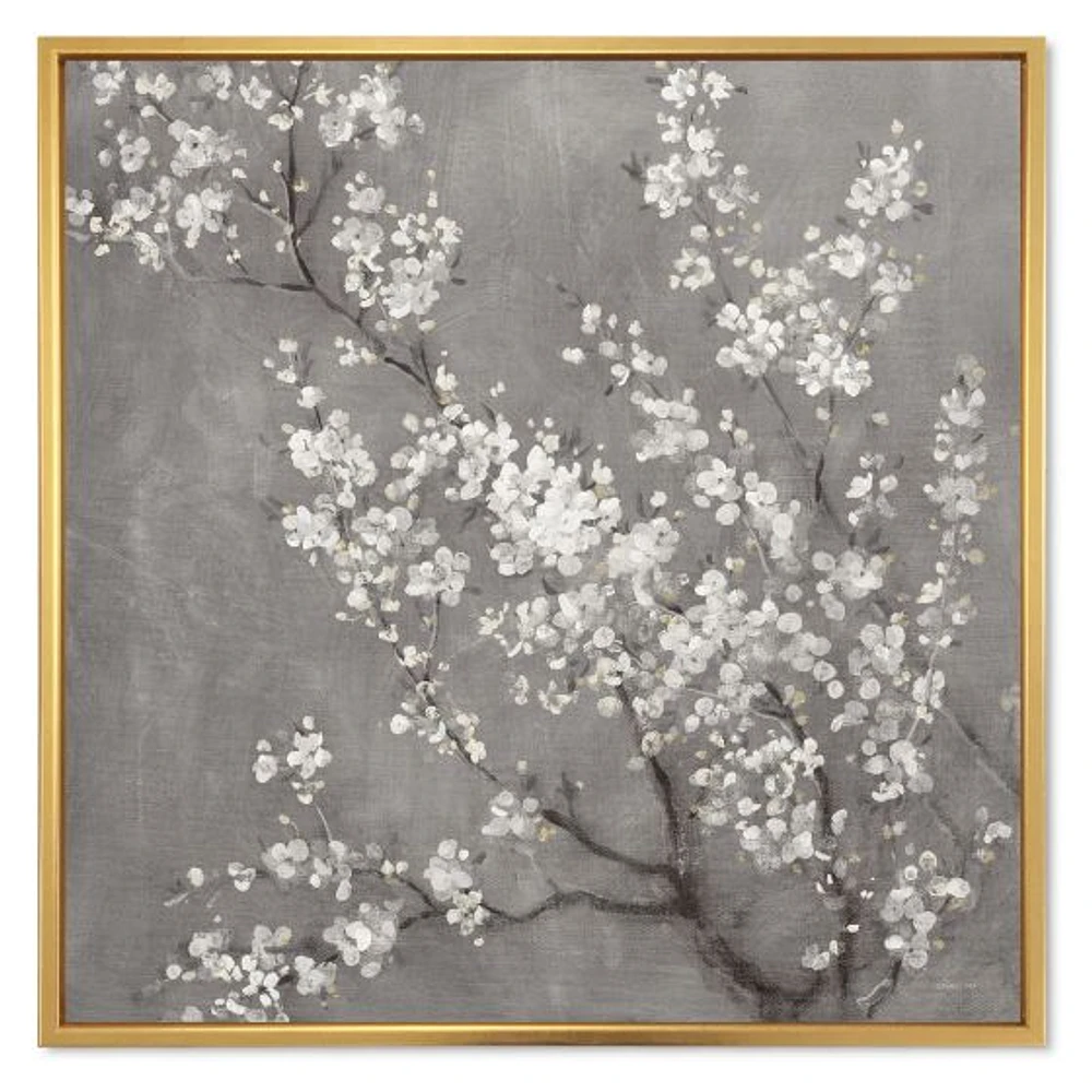 White Cherry Blossoms II  Canvas Wall Art Print