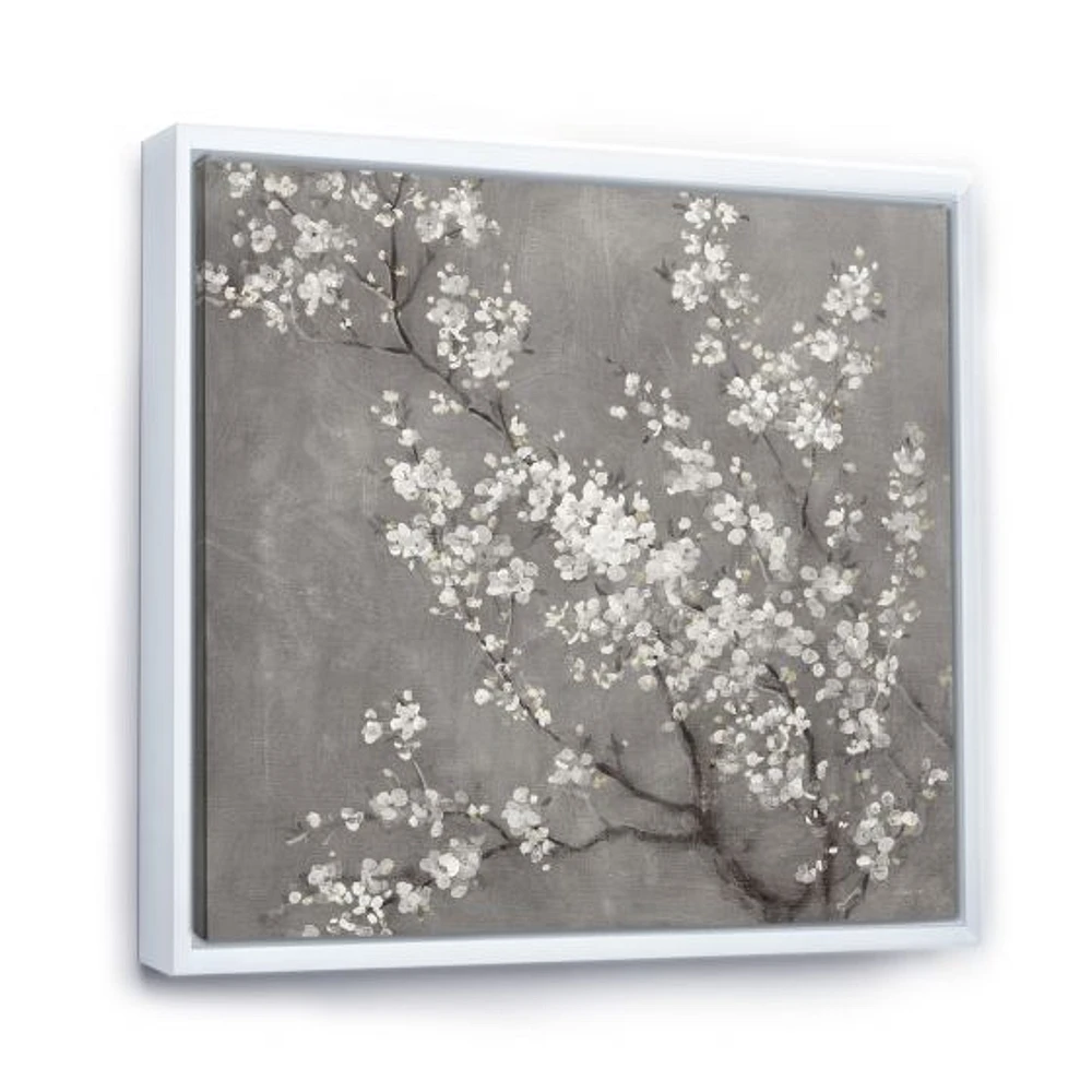 White Cherry Blossoms II  Canvas Wall Art Print