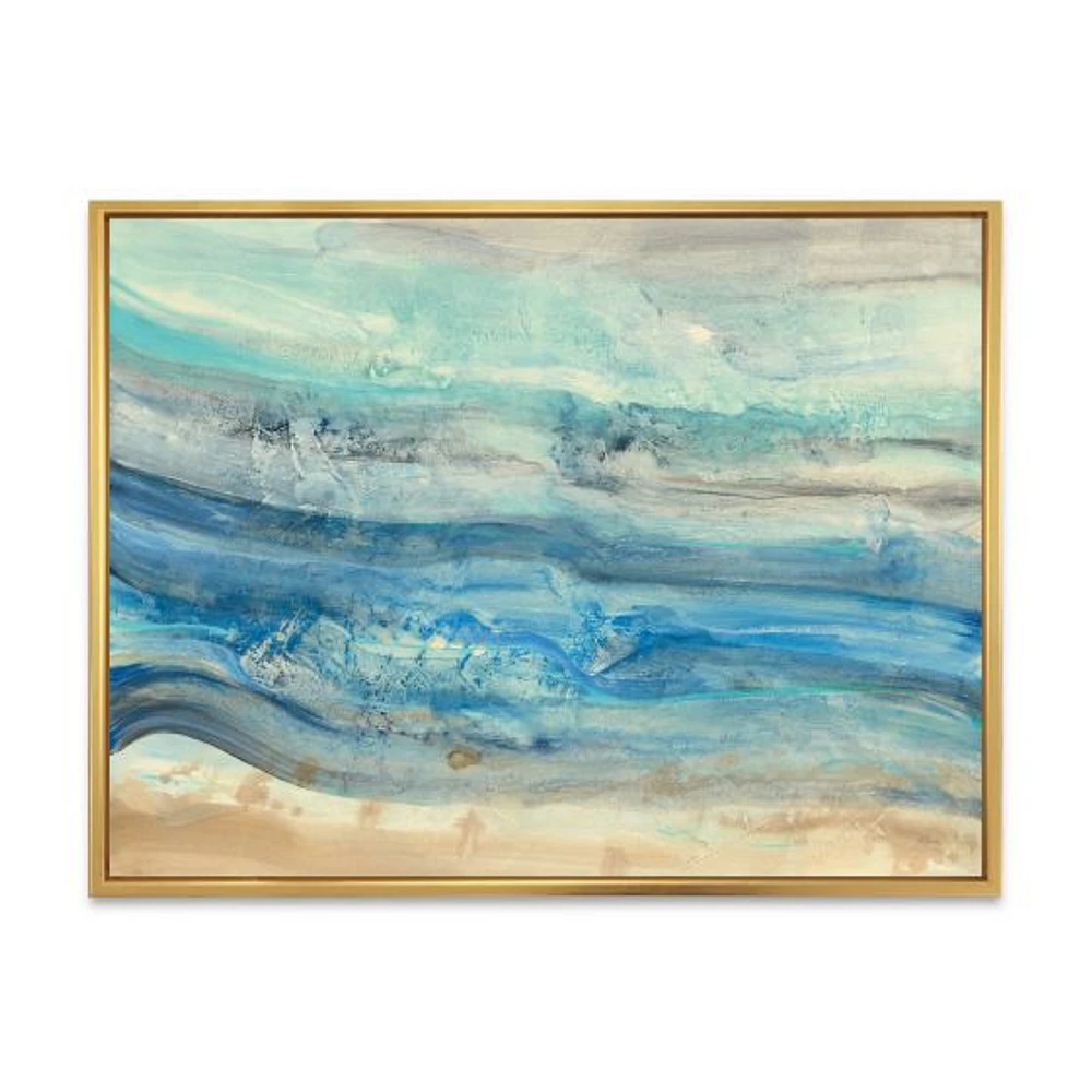 Ocean Mineral Waves  Canvas Art