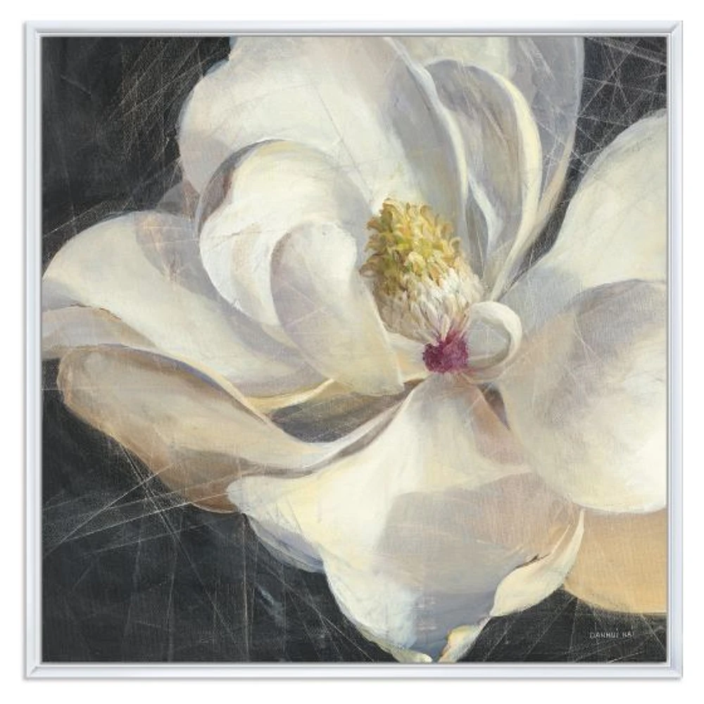 Vivid White Magnolia IV  Canvas Wall Art