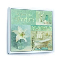 Bathroom Lily Parfum Bath Story  Canvas Wall Art