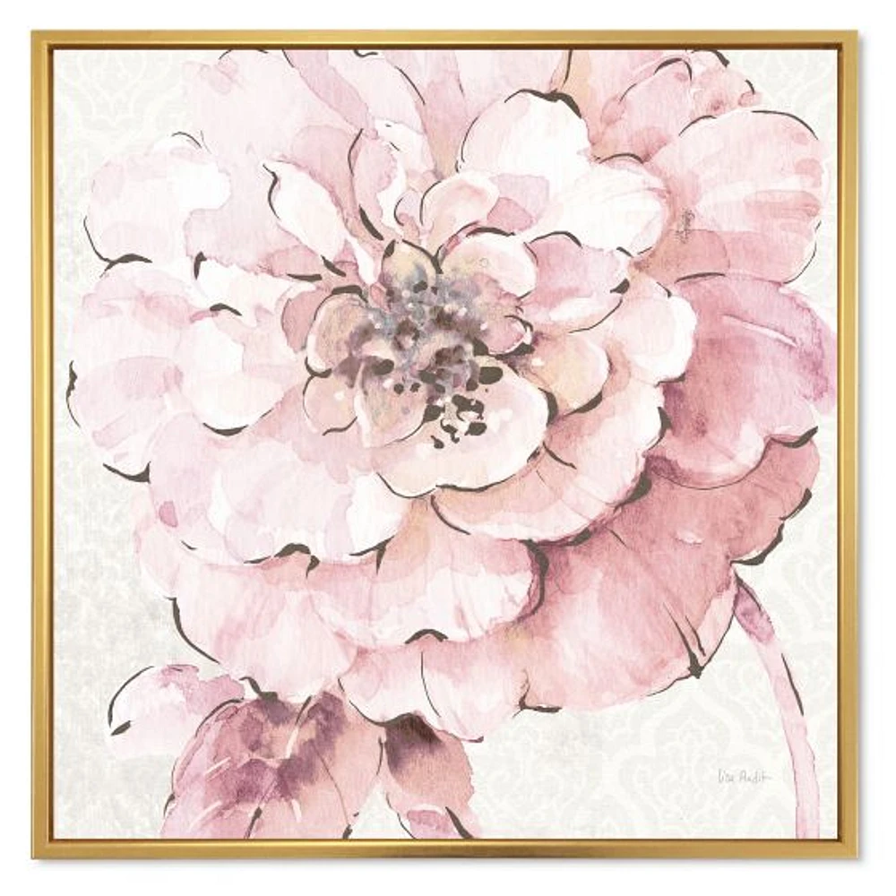 Toile  « Indigold Shabby Peonies Pink »