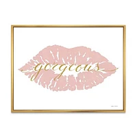 Toile « Fashion Glam Lips on Gold II