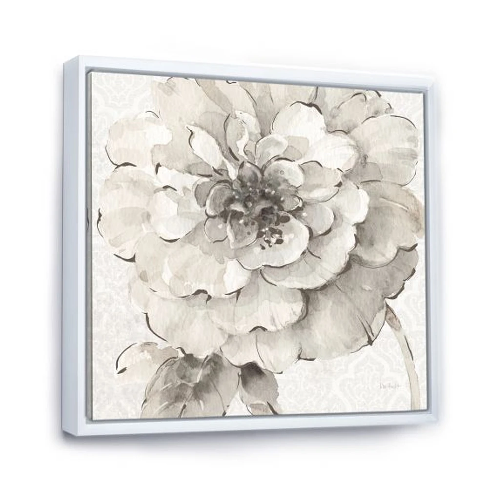 Indigold Grey Peonies I  Canvas Wall Art