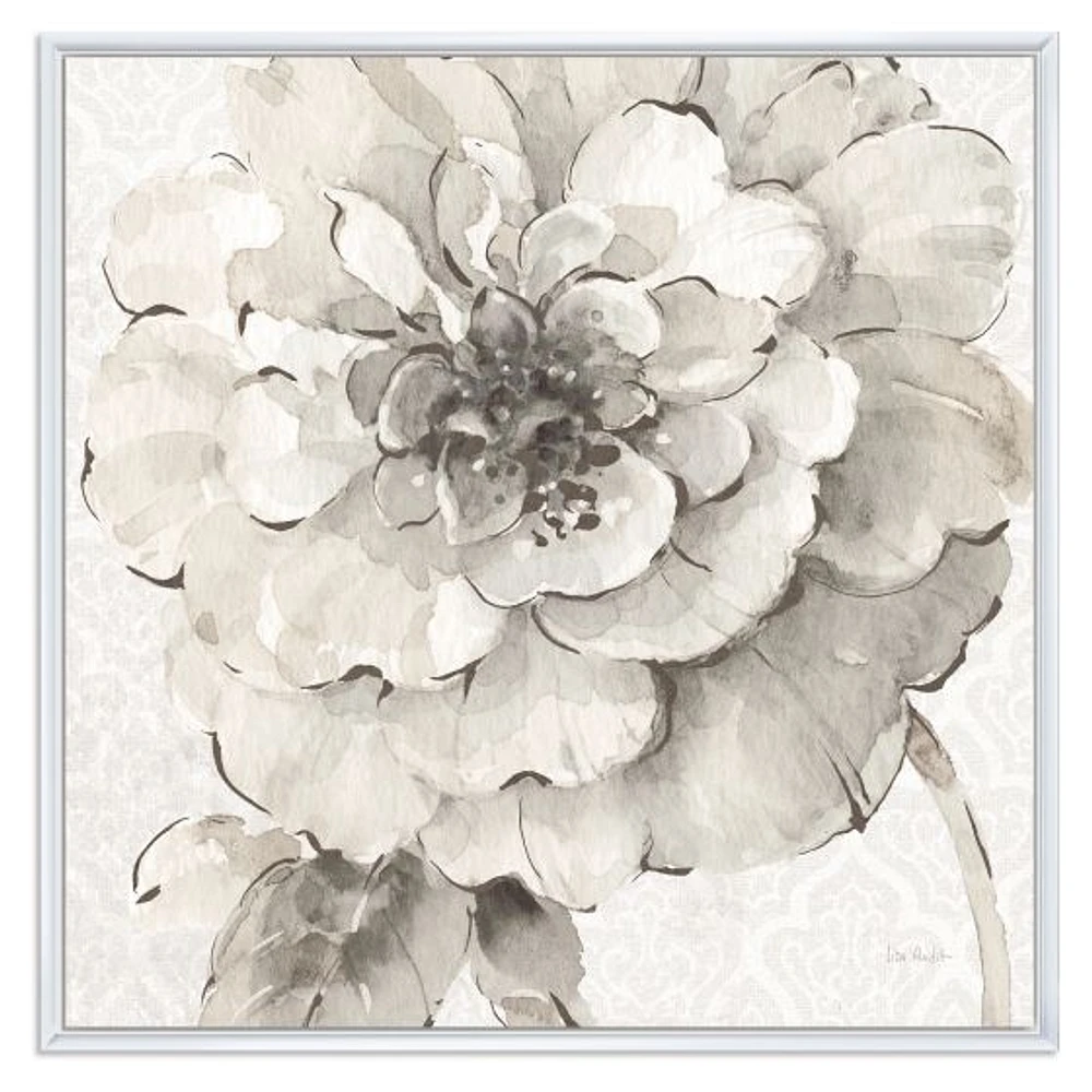 Toile « Indigold Grey Peonies I