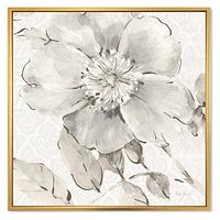 Toile « Indigold Grey Peonies II