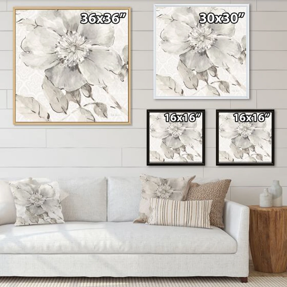 Indigold Grey Peonies II  Wall Art