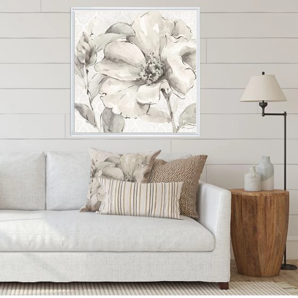 Indigold Grey Peonies IV  Canvas Art