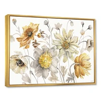 Fields of Gold Watercolor Flower VII  Canvas Art