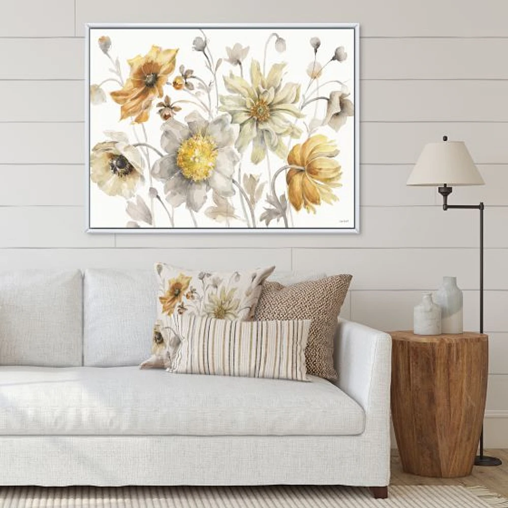 Fields of Gold Watercolor Flower VII  Canvas Art