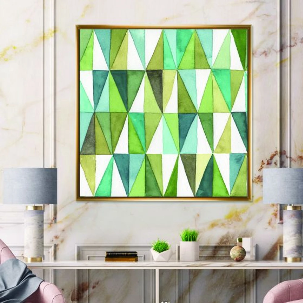 Toile « Green Triangle III