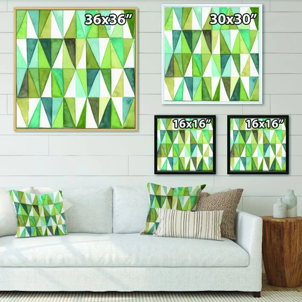 Green Triangle III Wall Art