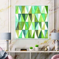 Green Triangle III Wall Art