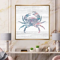 Pink Crab Ocean Life  Wall Art