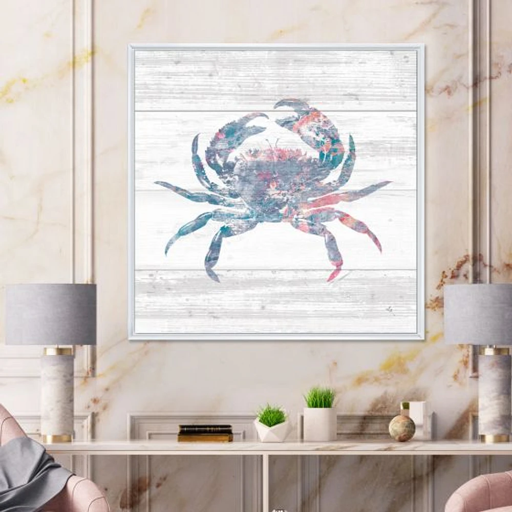 Pink Crab Ocean Life  Wall Art