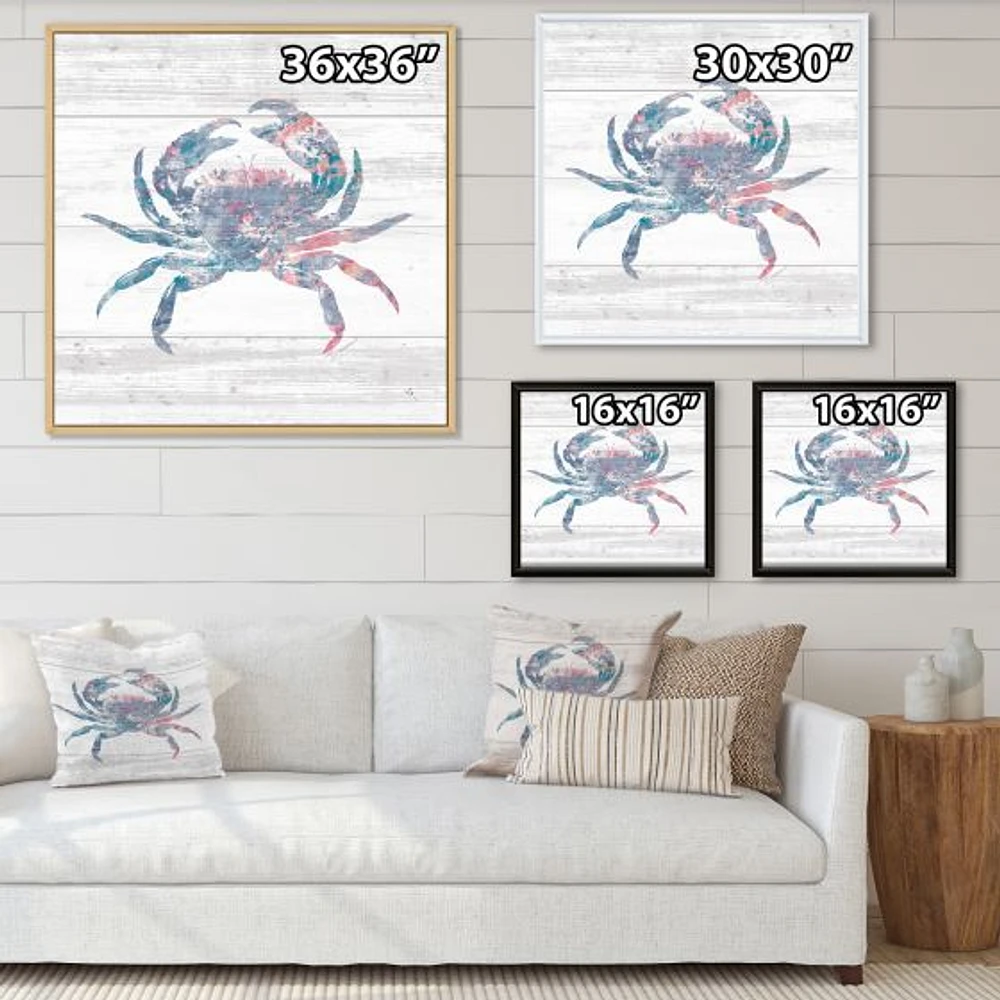 Toile « Pink Crab Ocean Life